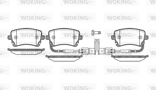 Woking P9973.02 - Kit de plaquettes de frein, frein à disque cwaw.fr