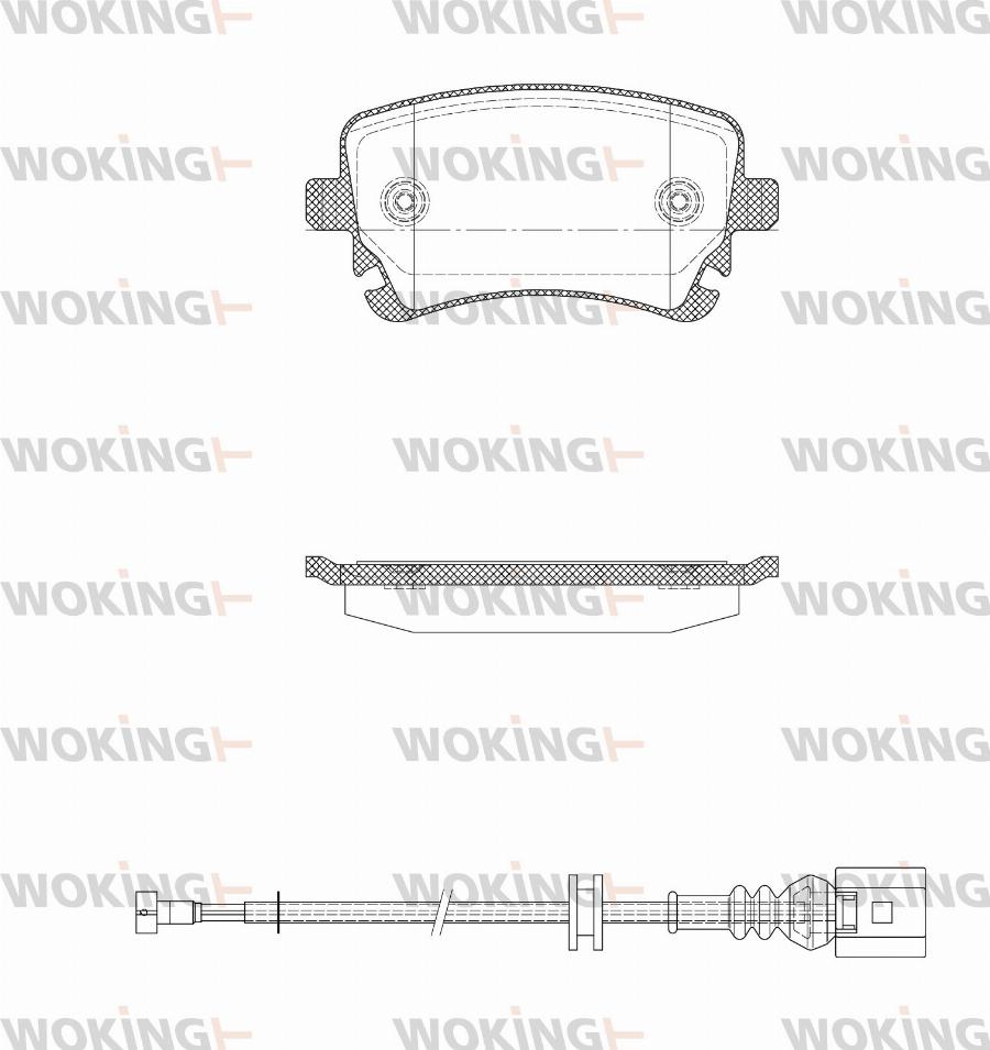 Woking P9973.12 - Kit de plaquettes de frein, frein à disque cwaw.fr