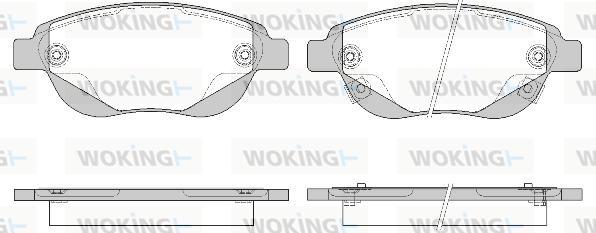 Woking P9413.02 - Kit de plaquettes de frein, frein à disque cwaw.fr