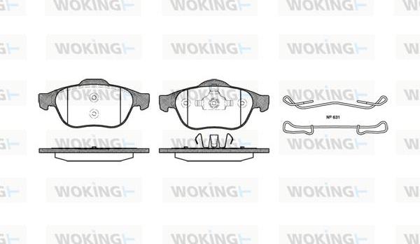 Woking P9433.00 - Kit de plaquettes de frein, frein à disque cwaw.fr