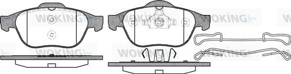 Woking P9433.10 - Kit de plaquettes de frein, frein à disque cwaw.fr