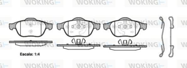 Woking P9433.20 - Kit de plaquettes de frein, frein à disque cwaw.fr