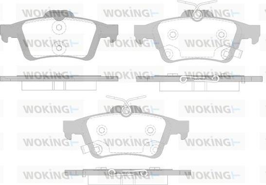 Woking P9423.12 - Kit de plaquettes de frein, frein à disque cwaw.fr