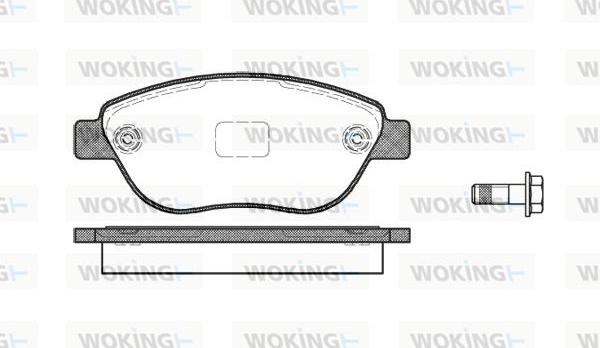 Woking P9593.10 - Kit de plaquettes de frein, frein à disque cwaw.fr