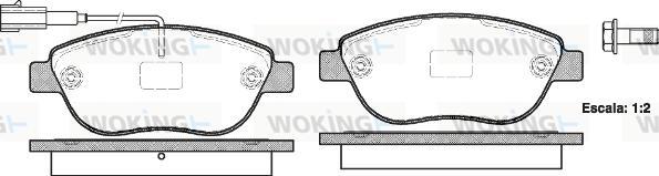 Woking P9593.11 - Kit de plaquettes de frein, frein à disque cwaw.fr