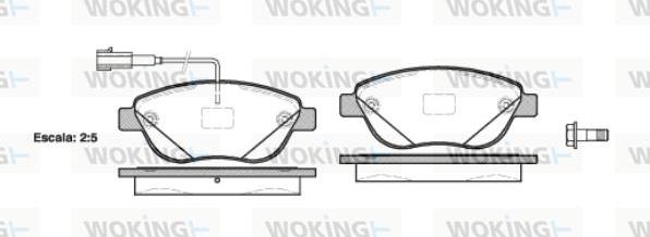 Woking P9593.12 - Kit de plaquettes de frein, frein à disque cwaw.fr