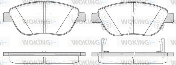 Woking P9593.32 - Kit de plaquettes de frein, frein à disque cwaw.fr