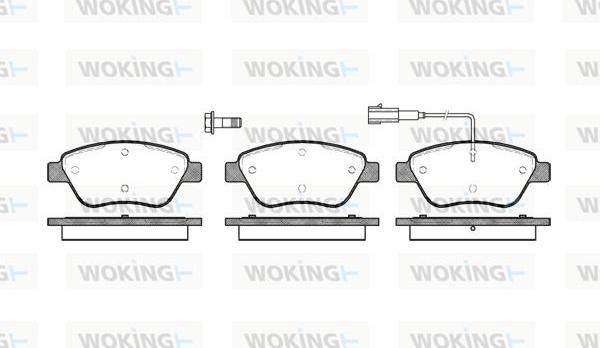 Woking P9583.01 - Kit de plaquettes de frein, frein à disque cwaw.fr