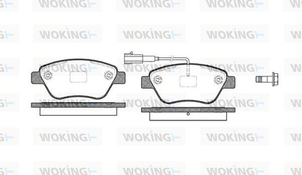 Woking P9583.11 - Kit de plaquettes de frein, frein à disque cwaw.fr