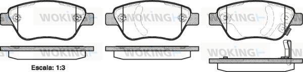 Woking P9583.31 - Kit de plaquettes de frein, frein à disque cwaw.fr