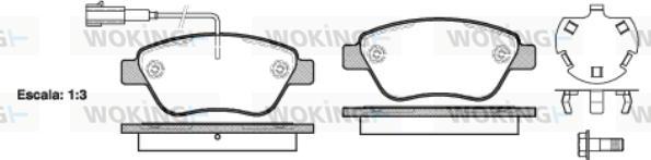 Woking P9583.32 - Kit de plaquettes de frein, frein à disque cwaw.fr