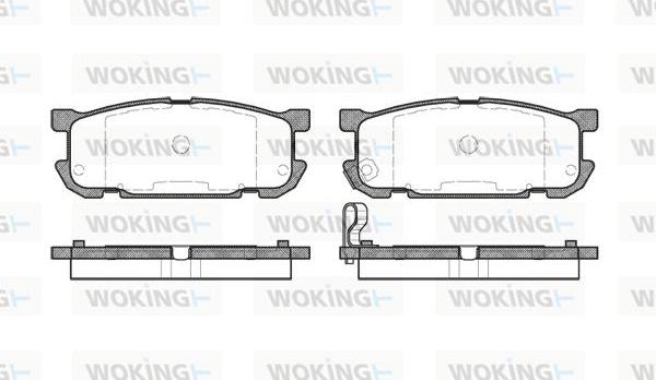 Woking P9533.02 - Kit de plaquettes de frein, frein à disque cwaw.fr