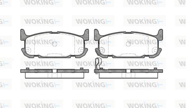 Woking P9533.12 - Kit de plaquettes de frein, frein à disque cwaw.fr