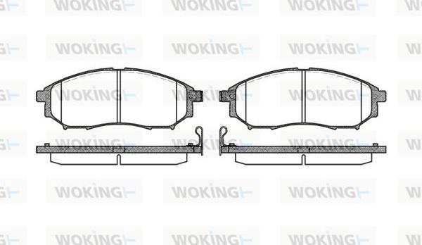 Woking P9523.14 - Kit de plaquettes de frein, frein à disque cwaw.fr