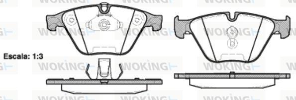 Woking P9573.20 - Kit de plaquettes de frein, frein à disque cwaw.fr