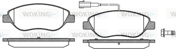 Woking P9603.02 - Kit de plaquettes de frein, frein à disque cwaw.fr