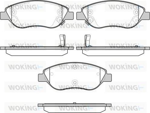 Woking P9603.12 - Kit de plaquettes de frein, frein à disque cwaw.fr