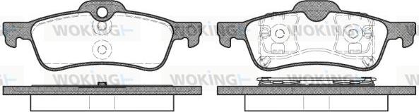 Woking P9623.00 - Kit de plaquettes de frein, frein à disque cwaw.fr