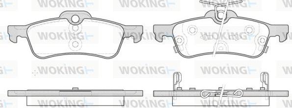 Woking P9623.12 - Kit de plaquettes de frein, frein à disque cwaw.fr