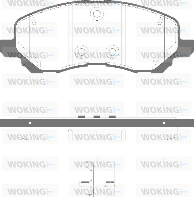 Woking P9043.41 - Kit de plaquettes de frein, frein à disque cwaw.fr