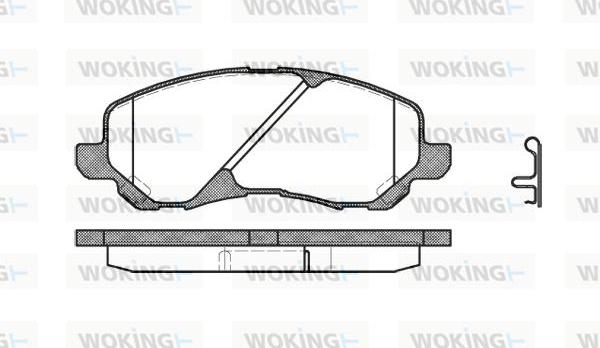 Woking P9043.02 - Kit de plaquettes de frein, frein à disque cwaw.fr