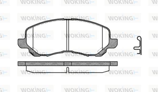 Woking P9043.12 - Kit de plaquettes de frein, frein à disque cwaw.fr