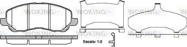 Woking P9043.31 - Kit de plaquettes de frein, frein à disque cwaw.fr