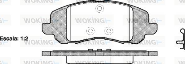 Woking P9043.20 - Kit de plaquettes de frein, frein à disque cwaw.fr