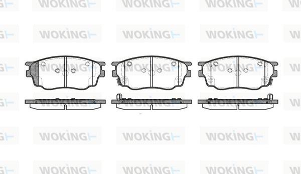 Woking P9003.22 - Kit de plaquettes de frein, frein à disque cwaw.fr