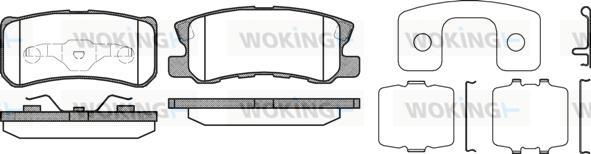 Woking P9033.12 - Kit de plaquettes de frein, frein à disque cwaw.fr