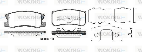 Woking P9033.22 - Kit de plaquettes de frein, frein à disque cwaw.fr