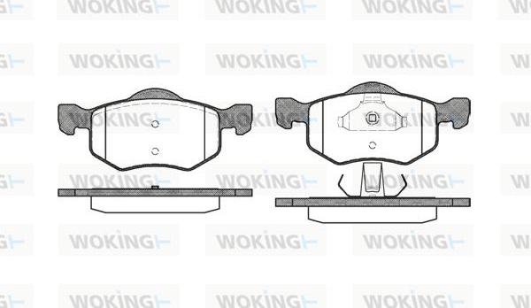 Woking P9023.00 - Kit de plaquettes de frein, frein à disque cwaw.fr