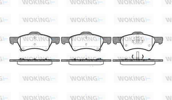 Woking P9103.02 - Kit de plaquettes de frein, frein à disque cwaw.fr