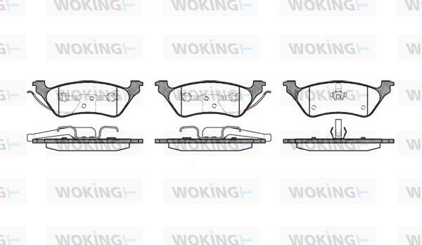 Woking P9113.00 - Kit de plaquettes de frein, frein à disque cwaw.fr