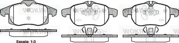 Woking P9883.40 - Kit de plaquettes de frein, frein à disque cwaw.fr