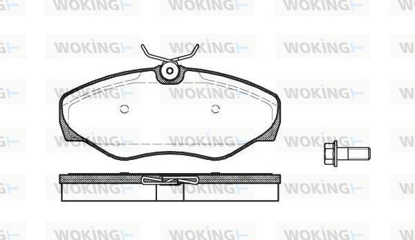 Woking P9343.00 - Kit de plaquettes de frein, frein à disque cwaw.fr