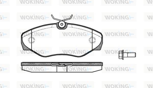 Woking P9343.10 - Kit de plaquettes de frein, frein à disque cwaw.fr