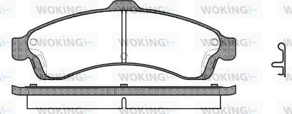 Woking P9373.02 - Kit de plaquettes de frein, frein à disque cwaw.fr