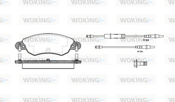 Woking P9293.04 - Kit de plaquettes de frein, frein à disque cwaw.fr