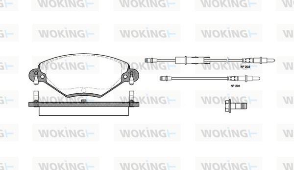 Woking P9283.04 - Kit de plaquettes de frein, frein à disque cwaw.fr