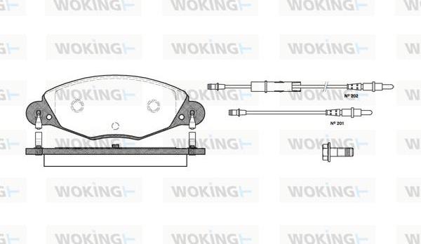 Woking P9273.04 - Kit de plaquettes de frein, frein à disque cwaw.fr