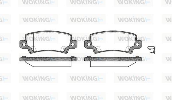 Woking P9743.02 - Kit de plaquettes de frein, frein à disque cwaw.fr