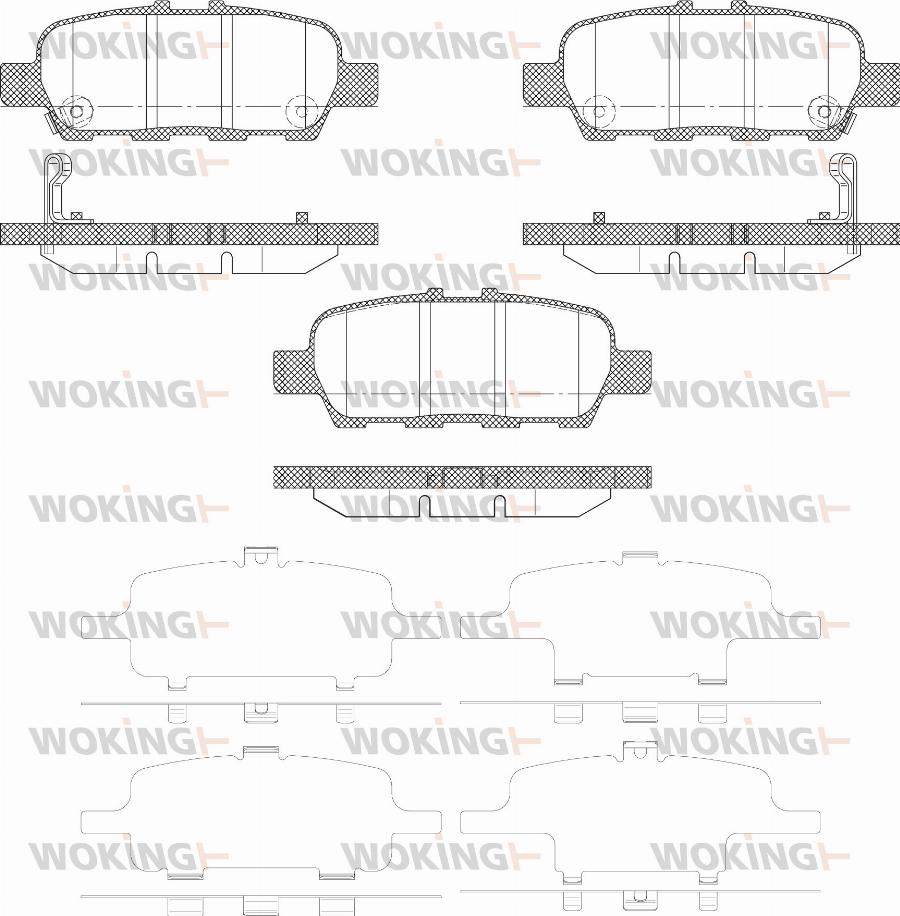 Woking P9763.02 - Kit de plaquettes de frein, frein à disque cwaw.fr