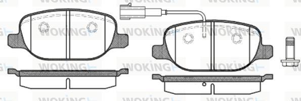 Woking P9783.02 - Kit de plaquettes de frein, frein à disque cwaw.fr