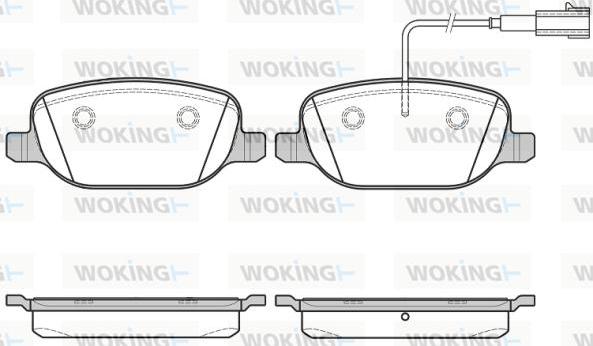 Woking P9783.12 - Kit de plaquettes de frein, frein à disque cwaw.fr