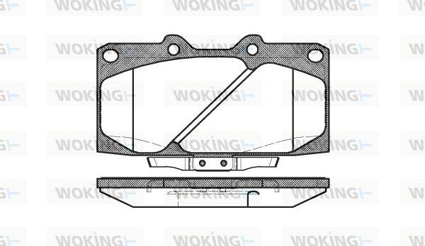 Woking P4993.04 - Kit de plaquettes de frein, frein à disque cwaw.fr