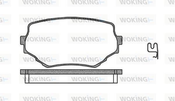 Woking P4943.02 - Kit de plaquettes de frein, frein à disque cwaw.fr