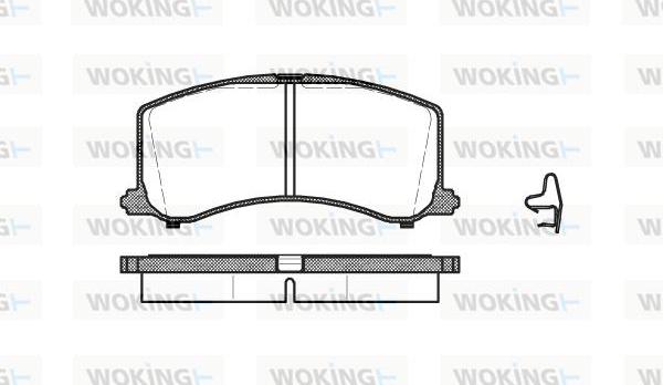 Woking P4953.02 - Kit de plaquettes de frein, frein à disque cwaw.fr