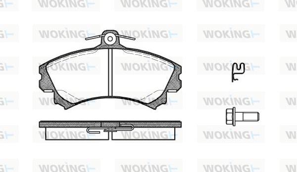 Woking P4903.21 - Kit de plaquettes de frein, frein à disque cwaw.fr