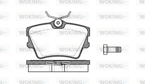 Woking P4913.00 - Kit de plaquettes de frein, frein à disque cwaw.fr